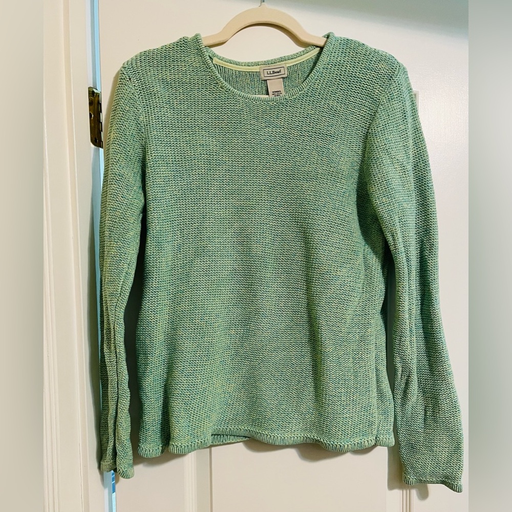 L.L. Bean Women's Mint Green Crew Neck Sweater
